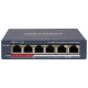 Hikvision DS-3E0106P-E/M(B) - Коммутатор POE на 4 порта неуправляемый
