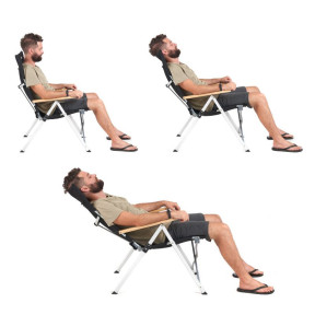 Крісло складане Naturehike NH17T003-Y, алюміній, чорний фото