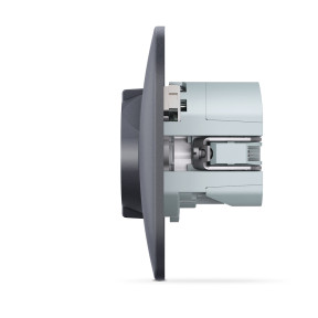 VIDEX BINERA - Розетка одинарная с подключением к USB+USB-C черный графит фото