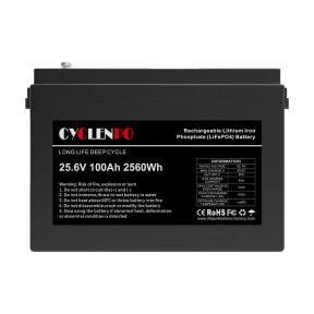 Акумуляторна батарея літій-залізо-фосфатна 25.6В 100Аг Cyclen 25.6V 100AH LiFePo4 зображення