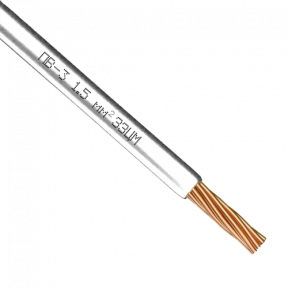 ПВ-3 1,5 Провід білий силовий мідь внутрішній ЗЗКМ купити