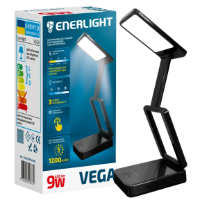 ENERLIGHT VEGA 9Вт 3000-6000K black - Світильник настільний світлодіодний з акумулятором - фото №1 ENERLIGHT VEGA 9Вт 3000-6000K black - Світильник настільний світлодіодний з акумулятором купити