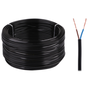 Провод ШВВП черный (бухта 100 м.) Каблекс 2х1 купить