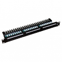 Патч-панель 24 порта 19" з менеджментом кабеля Hypernet PP-UTP24-WMR