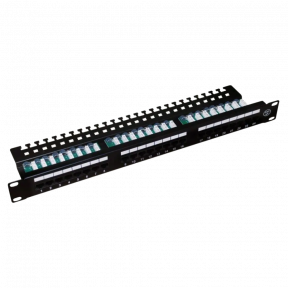 Патч-панель 24 порта 19" с менеджментом кабеля Hypernet PP-UTP24-WMR купить