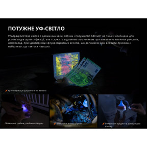 Ліхтар наключний Fenix E06R сірий купити