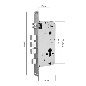 SEVEN LOCK SL-7767BFW (врізна частина 6068) – Розумний замок (Wi-Fi, Bluetooth, Відбиток пальця, MIFARE) зображення