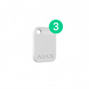 Захищений безконтактний брелок для клавіатури Ajax Tag Білий (3 шт)
