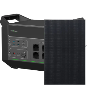 HYXiPower HYX-EA2500 + Risen Solar RSM40-8-400MB Full Black - Комплект из портативной зарядной станции и солнечной панели купить