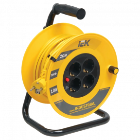 Подовжувач-катушка IEK 4гн 20м З/К УК20 т/з (3х1,5мм2) IP44 купити