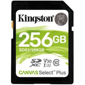 Карта пам'яті Kingston 256 GB SDXC Class 10 UHS-I U3 Canvas Select Plus SDS2/256GB купити