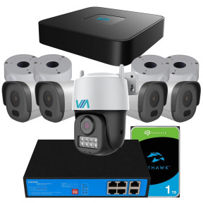 Комплект видеонаблюдения VIA SECURITY на 5 камер 3/4 Мп купить