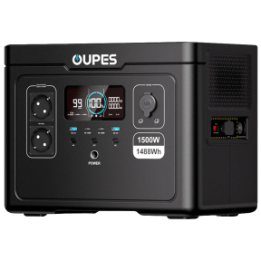 Портативна зарядна станція OUPES S015 (1500 Вт / 1488 Вт·год, LiFePO4, 2xAC 230V, PD 140W) купити