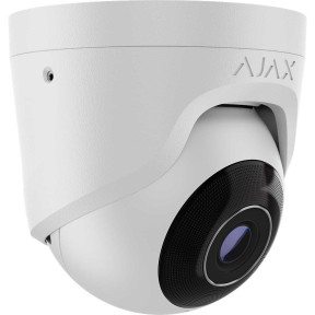 Ajax TurretCam (8 Mp/2.8 mm) White - Дротова охоронна IP-камера зображення