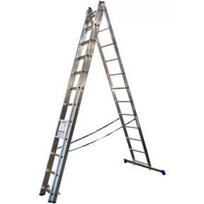 TRIOMAX VIRASTAR - Алюминиевая трехсекционная лестница (3x12 ступеней) фото