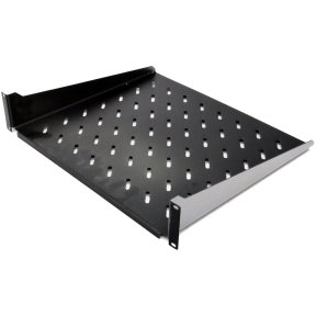 Полка консольная черная 19" 2U 450мм - фото №1 Полка консольная черная 19" 2U 450мм купить