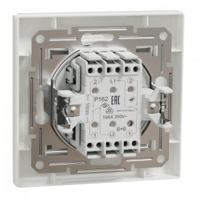 Schneider Electric ASFORA EPH0600121 Выключатель 2-кл. белый проходной фото