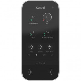 Ajax KeyPad TouchScreen White - Бездротова клавіатура з сенсорним екраном і безконтактною авторизацією