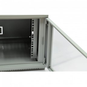 Коммутационный шкаф 19" 6U, 600x350x373мм (Ш*Г*В), эконом,акриловое стекло, серый в Украине