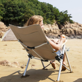 Крісло складане Naturehike NH17T003-Y, алюміній, бежевий Ціна