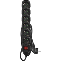 EMOS PC1621R - Мережевий подовжувач 6 розетки 1.5 м
