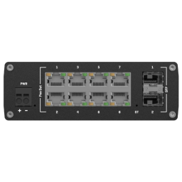 Промышленный управляемый PoE+ коммутатор Teltonika TSW202 (8xGbE, 2xSFP, 240W)