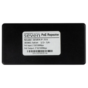 SEVEN P-735 – PoE репітер (1 вхід, 2 виходи, 100Мбіт/с, 24Вт, 802.3af/at) фото