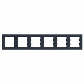 Schneider Electric EPH5800671 Asfora - Рамка на 6 постів антрацит горизонтальна купити