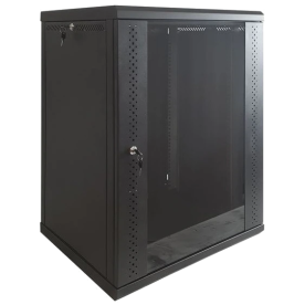 Шкаф EServer 12U 600х500х637 стекло, черный