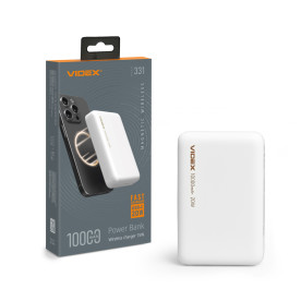 VIDEX VPB-331 PD20W White - Повербанк з бездротовою зарядкою 10000mAh