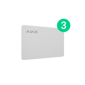Защищенная бесконтактная карта для клавиатуры Ajax Pass Белая (3 шт) - фото №1 Защищенная бесконтактная карта для клавиатуры Ajax Pass Белая (3 шт) купить