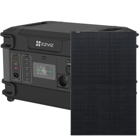 Ezviz CS-PS1300 (CN066)(FR) + Risen Solar RSM40-8-400MB Full Black - Комплект із портативної зарядної станції та сонячної панелі