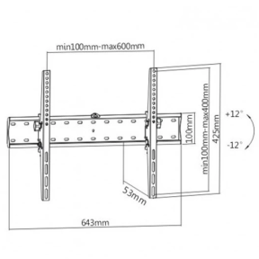 Gembird WM-70T-02 37-70" - Кронштейн для телевизора 40 кг фото