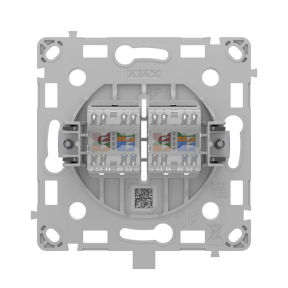 Ajax OutletCore (LAN) Black - Механизм интернет розетки фото