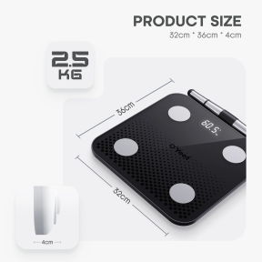 Смарт-ваги OYeet BS-OY03 Smart Scale Темно-Сірі зображення