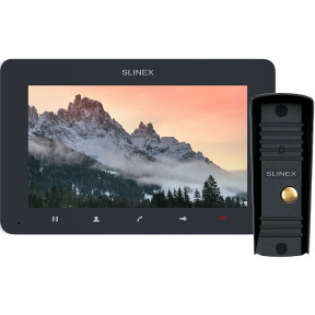 Комплект відеодомофону Slinex SM-07MHD graphite + ML-16HD black купити