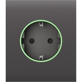 Ajax СenterCover (smart) [ type F ] Gray - Передняя панель и крышка розетки купить