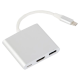 Адаптер-перехідник Cablexpert A-CM-HDMIF-02-SV USB-C на HDMI/USB 3.0/USB-C