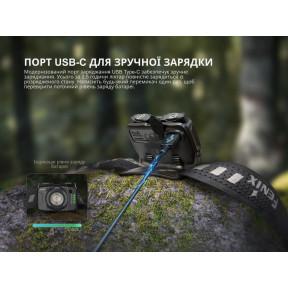 Ліхтар налобний Fenix HL12R V2.0 сірий фото