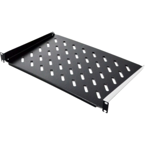 Полка консольная 19" 350мм, черная 1U - фото №1 Полка консольная 19" 350мм, черная 1U купить