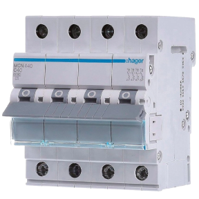 Hager MCN440 - Автоматичний вимикач 4P 6kA C-40A 4M купити