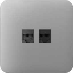 Фронтальна панель Ajax SoloCover (LAN) fog (для окремо встановленої інтернет-розетки)