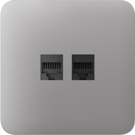 Фронтальна панель Ajax SoloCover (LAN) fog (для окремо встановленої інтернет-розетки)