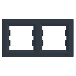 Schneider Electric EPH5800271 Asfora - Рамка 2 поста антрацит горизонтальная