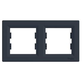 Schneider Electric EPH5800271 Asfora - Рамка 2 поста антрацит горизонтальна