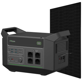 HYXiPower HYX-EA2500 + Canadian Solar CS6R-395MS Full Black - Комплект из портативной зарядной станции и солнечной панели купить