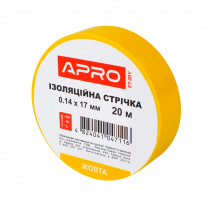 Изоляционная лента желтая APRO 0.14х17 мм 20 м
