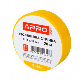 Iзоляцiйна стрiчка жовта APRO 0.14х17 мм 20 м