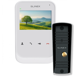 Комплект видеодомофон + панель вызова Slinex SK-04 + ML-16HR black