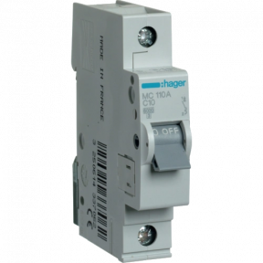 Автоматичний вимикач Hager In=10 А «C» 6kA MC110A купити